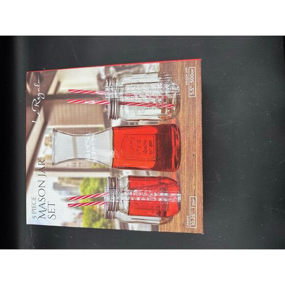 La Regalo Mason Jar 5 peice Set - new in box - Picture 1 of 3